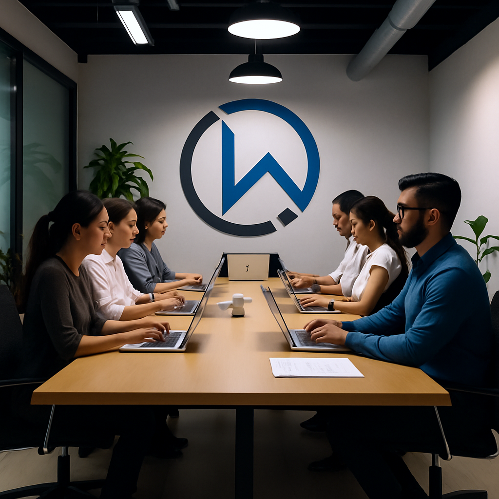 Weblytic Labs – A Workplace Where People and Ideas Thrive A diverse team at Weblytic Labs collaborating in a positive, inclusive environment.